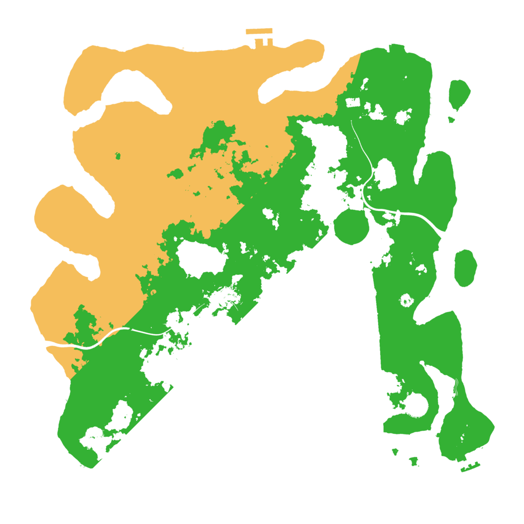 Biome Rust Map: Procedural Map, Size: 3999, Seed: 55634322
