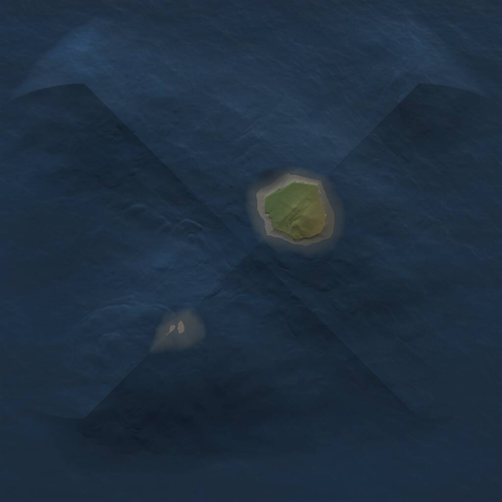 Rust Map: Procedural Map, Size: 1000, Seed: 535264, 1 Monuments