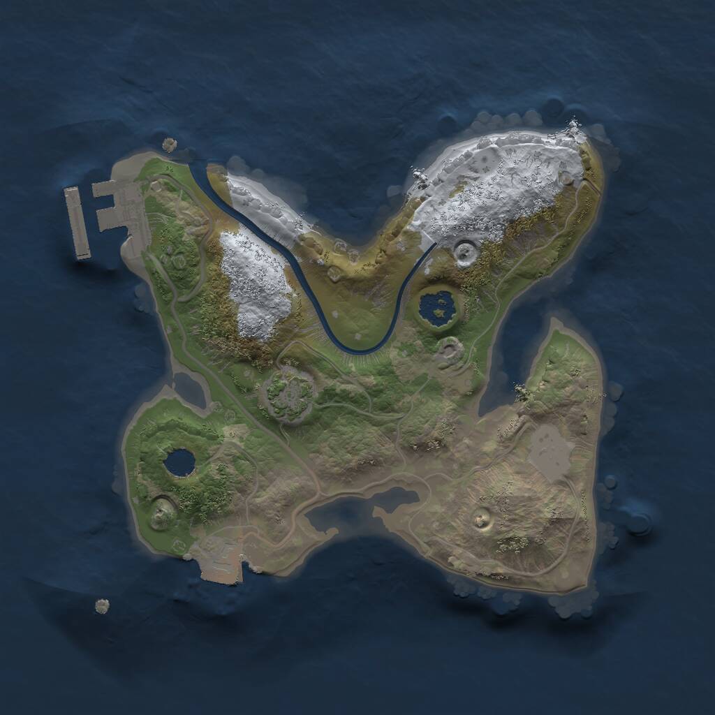 Rust Map: Procedural Map, Size: 2000, Seed: 651011949, 3 Monuments