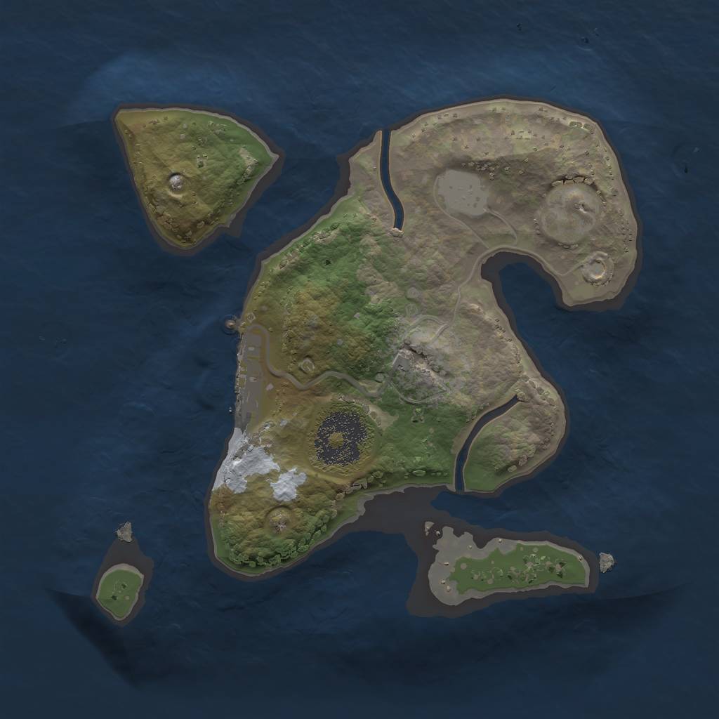Rust Map: Procedural Map, Size: 2000, Seed: 891837789, 6 Monuments