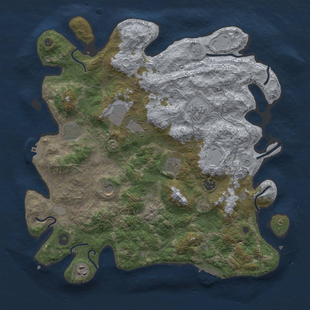 Rust Map: Procedural Map, Size: 4000, Seed: 902230151, 16 Monuments