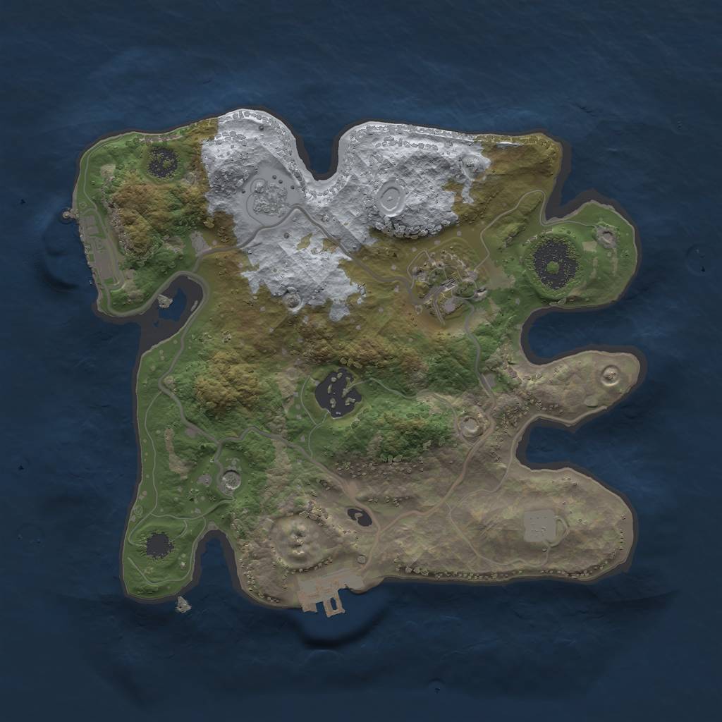 Rust Map: Procedural Map, Size: 2400, Seed: 99890, 11 Monuments