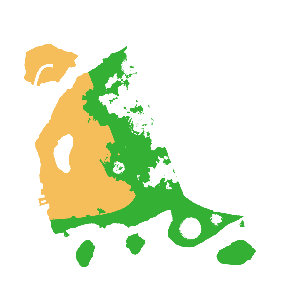 Biome Rust Map: Procedural Map, Size: 2500, Seed: 18542