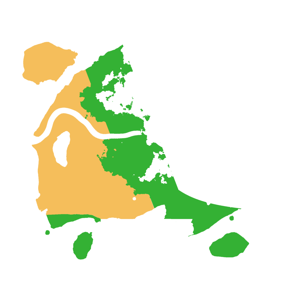Biome Rust Map: Procedural Map, Size: 2500, Seed: 18542