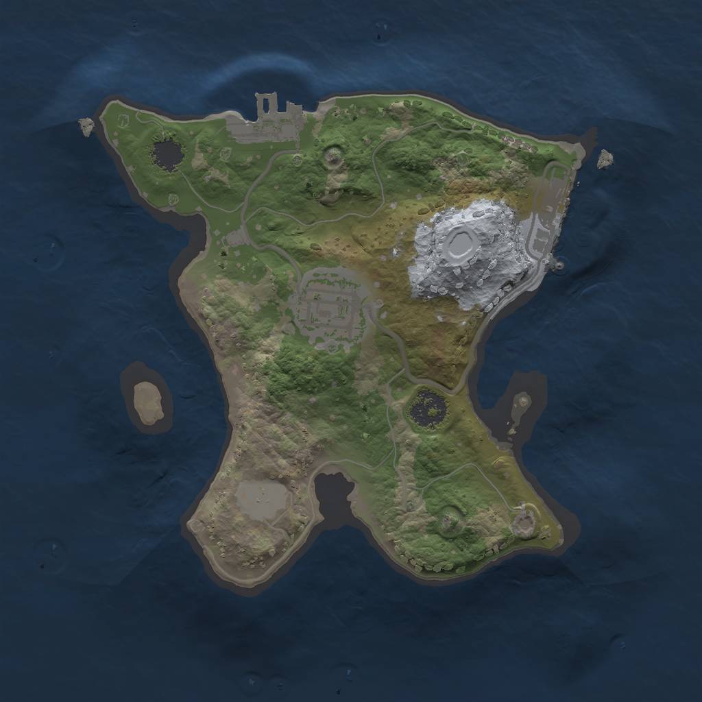 Rust Map: Procedural Map, Size: 2000, Seed: 1739831913, 8 Monuments