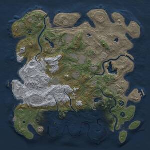 Thumbnail Rust Map: Procedural Map, Size: 4500, Seed: 172846257, 17 Monuments