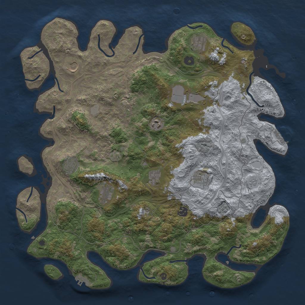 Rust Map: Procedural Map, Size: 4500, Seed: 9148914, 20 Monuments