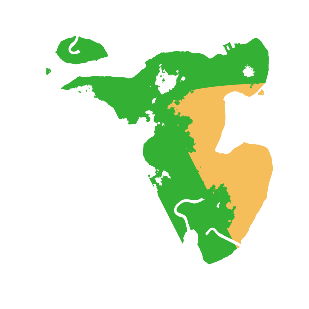 Biome Rust Map: Procedural Map, Size: 2500, Seed: 4460