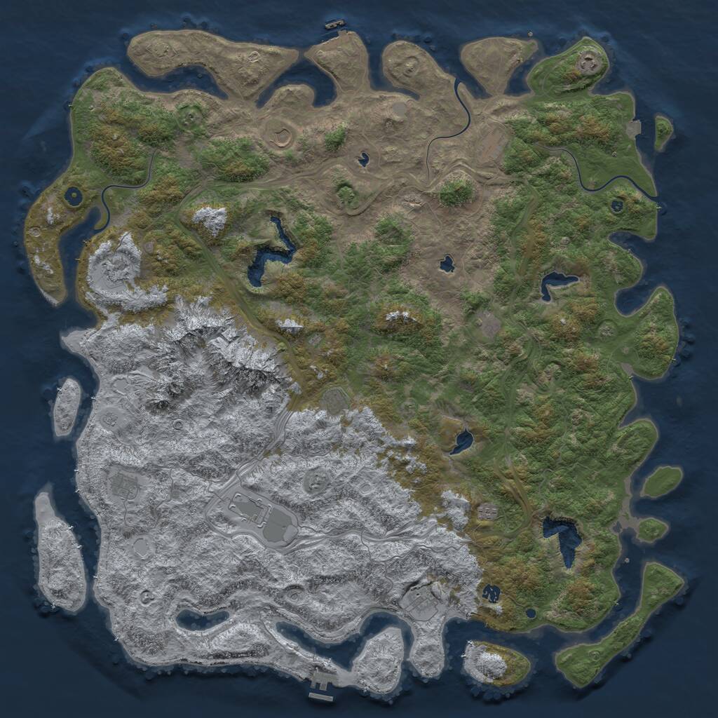 Rust Map: Procedural Map, Size: 6000, Seed: 17031993, 17 Monuments