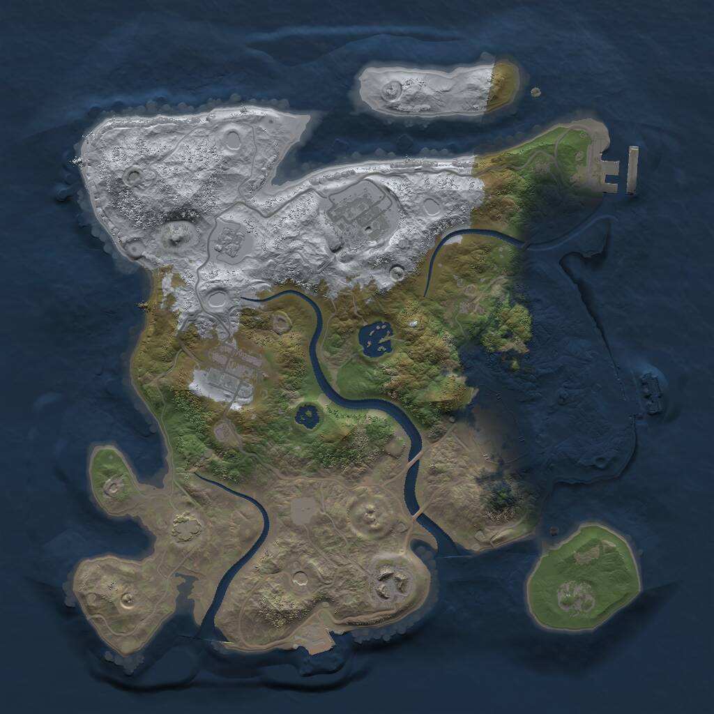 Rust Map: Procedural Map, Size: 3000, Seed: 1880783784, 11 Monuments
