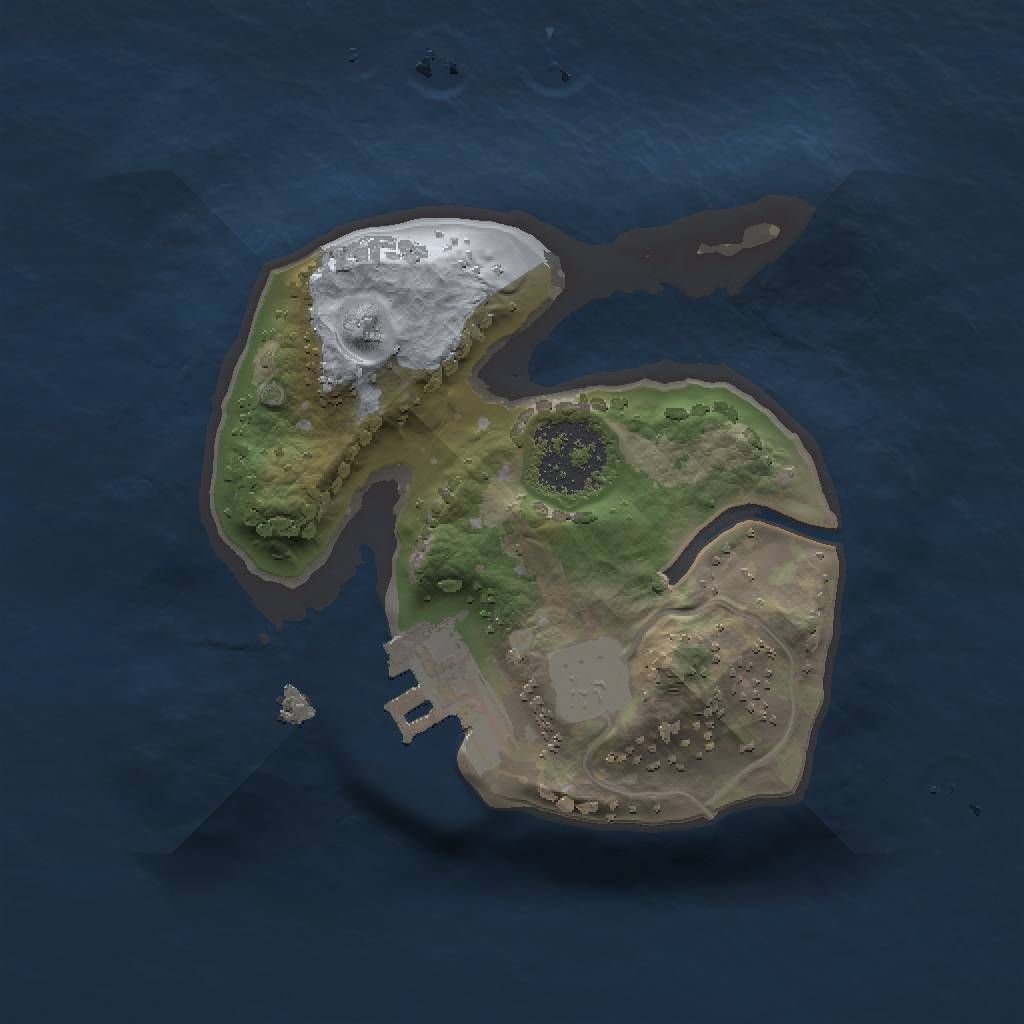 Rust Map: Procedural Map, Size: 1400, Seed: 1733, 5 Monuments