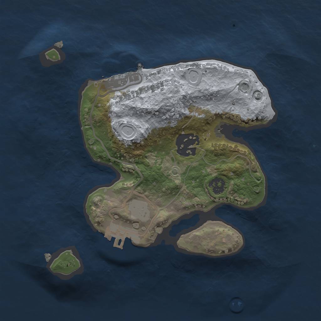 Rust Map: Procedural Map, Size: 2000, Seed: 30300, 8 Monuments