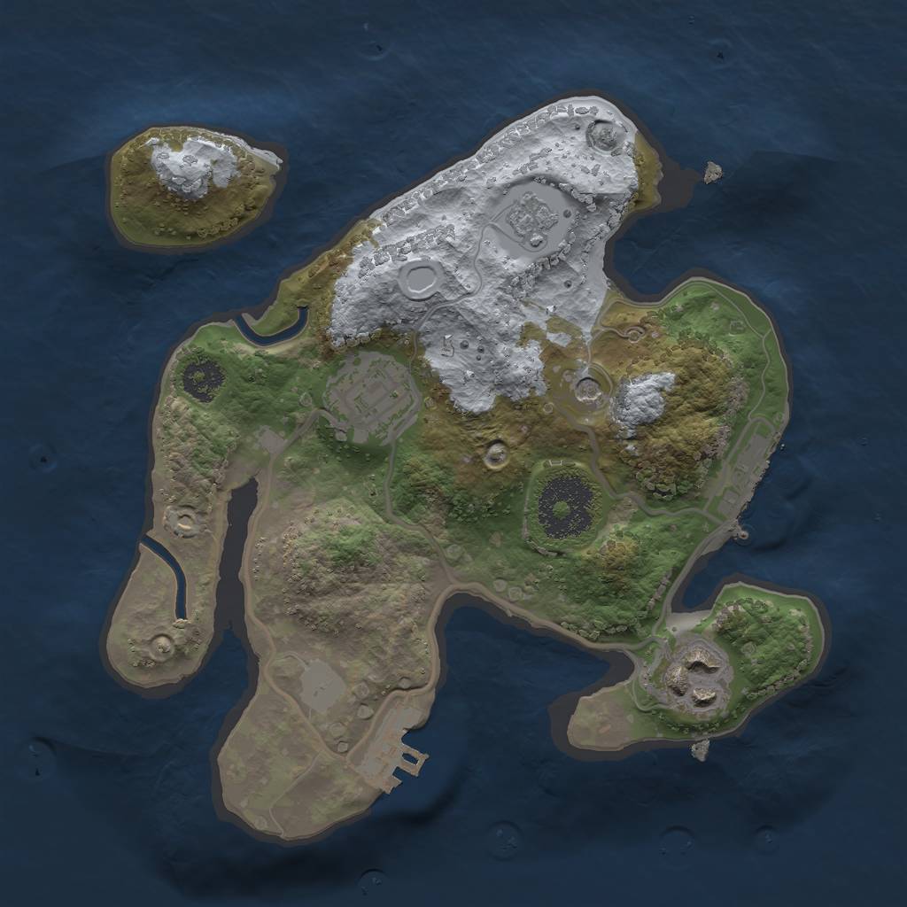 Rust Map: Procedural Map, Size: 2250, Seed: 454036649, 11 Monuments
