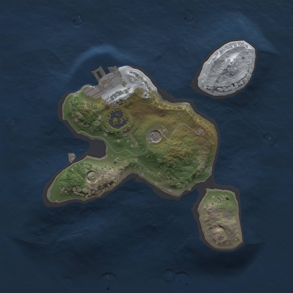 Rust Map: Procedural Map, Size: 1600, Seed: 12312, 6 Monuments
