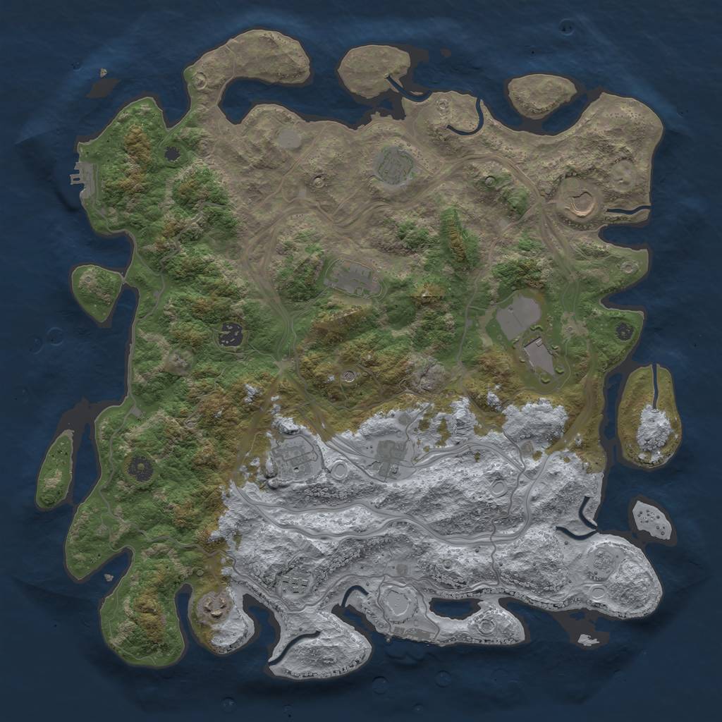 Rust Map: Procedural Map, Size: 4300, Seed: 27112022, 18 Monuments