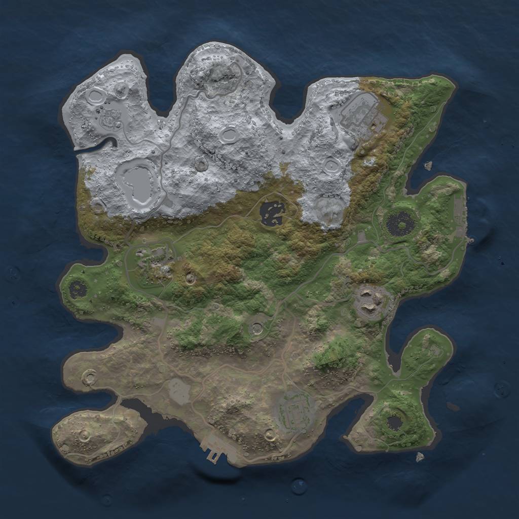 Rust Map: Procedural Map, Size: 2950, Seed: 42647929, 14 Monuments