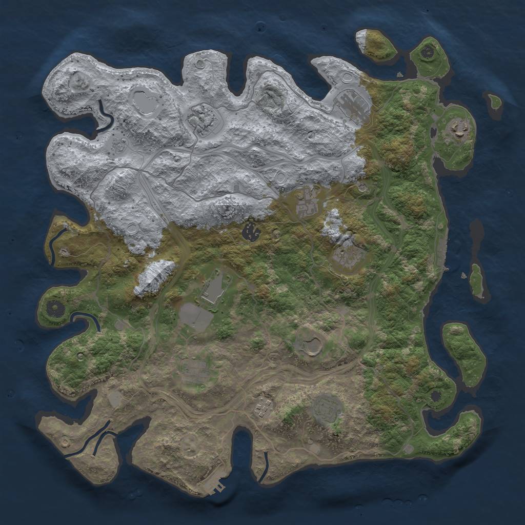 Rust Map: Procedural Map, Size: 4250, Seed: 300223937, 20 Monuments