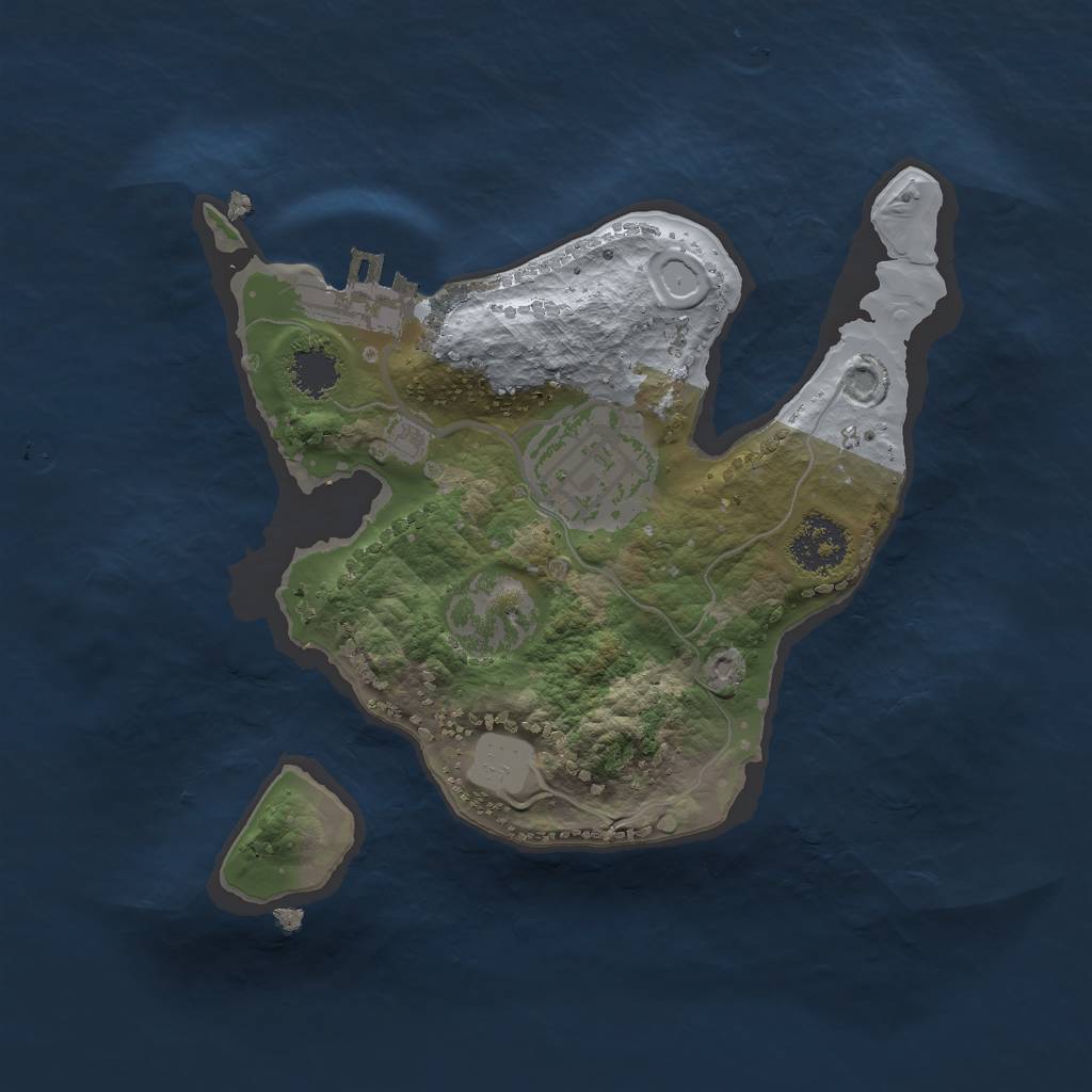 Rust Map: Procedural Map, Size: 2000, Seed: 897589735, 7 Monuments