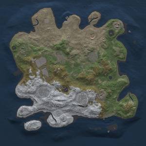 Thumbnail Rust Map: Procedural Map, Size: 3500, Seed: 5421, 18 Monuments