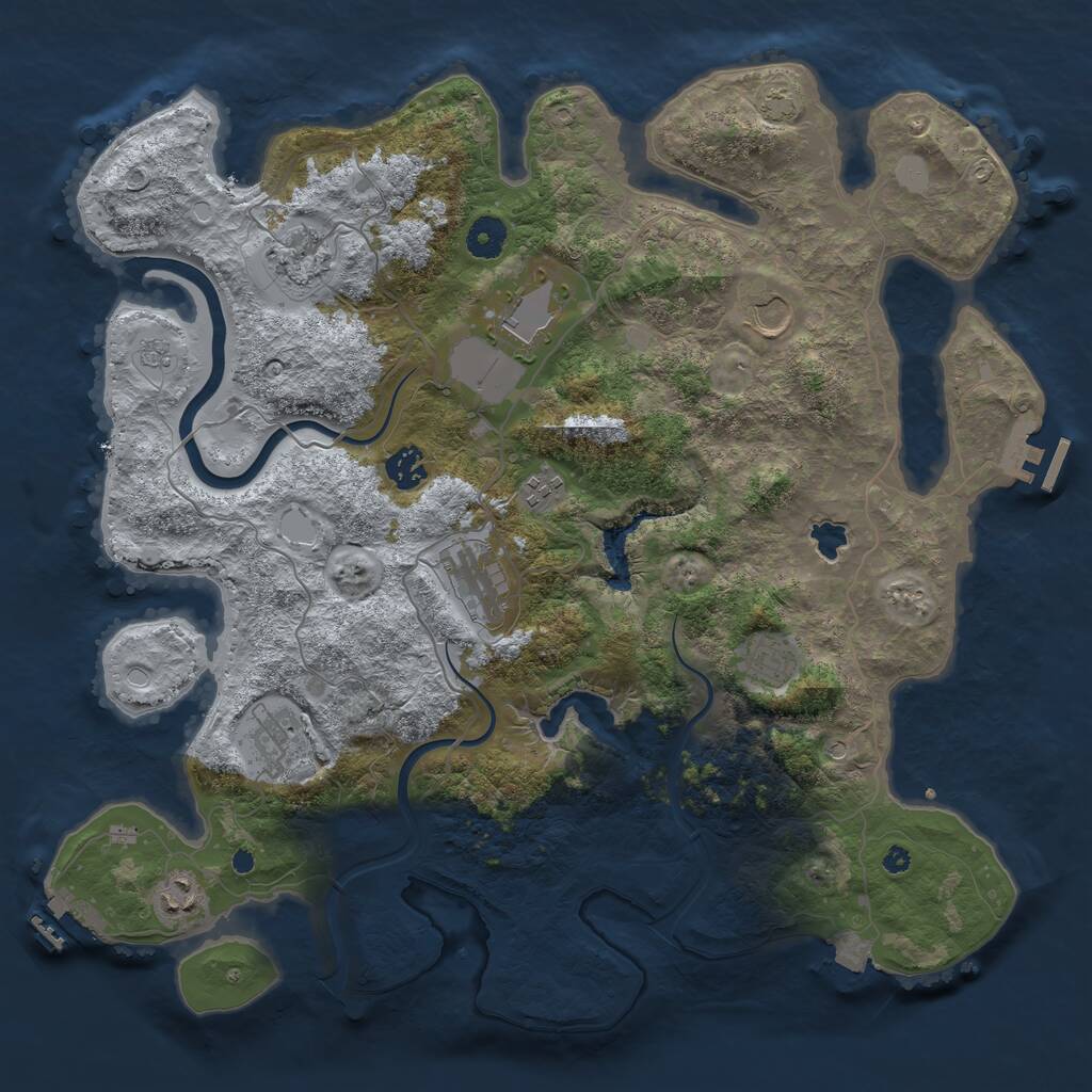 Rust Map: Procedural Map, Size: 4000, Seed: 347540732, 15 Monuments