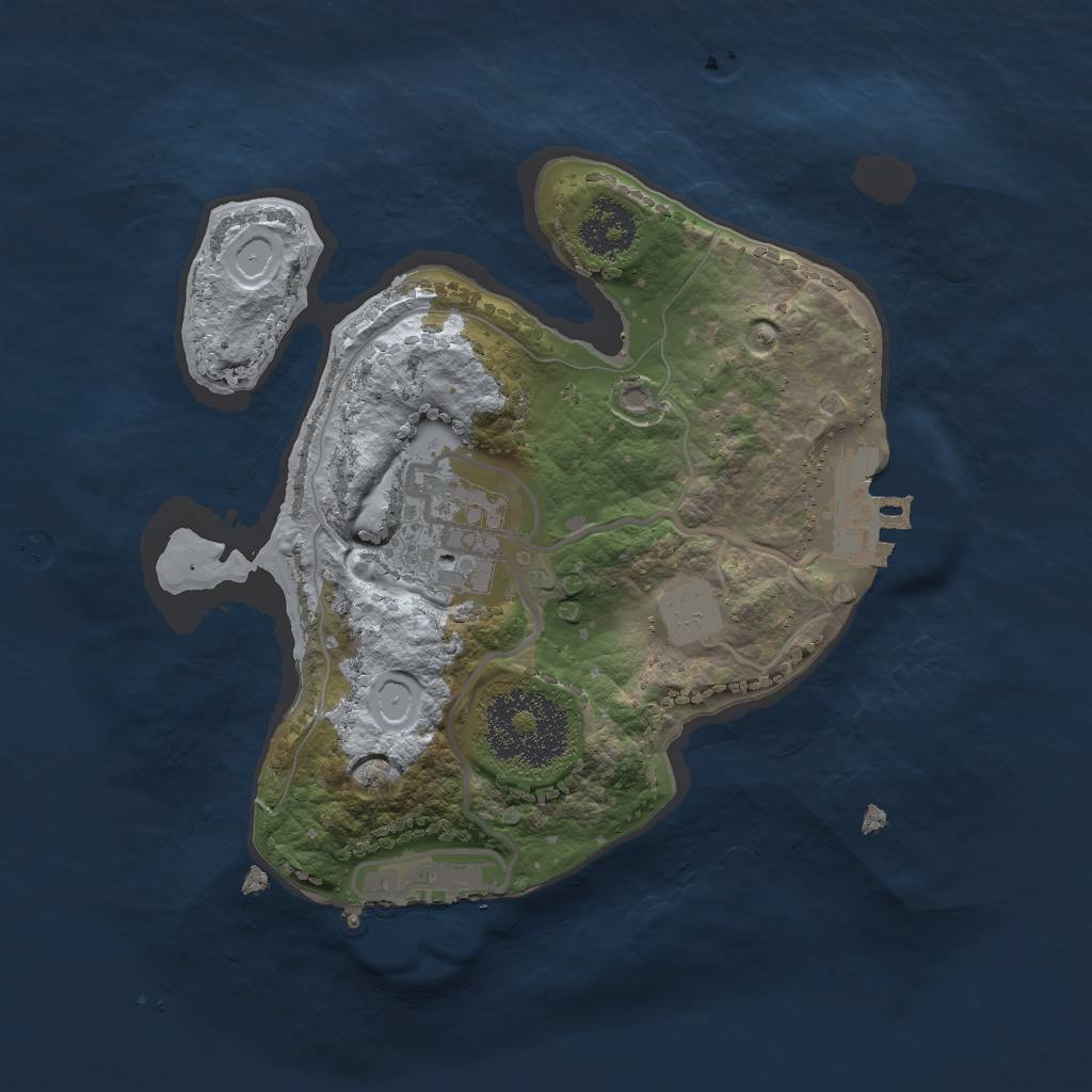 Rust Map: Procedural Map, Size: 1999, Seed: 28108, 8 Monuments