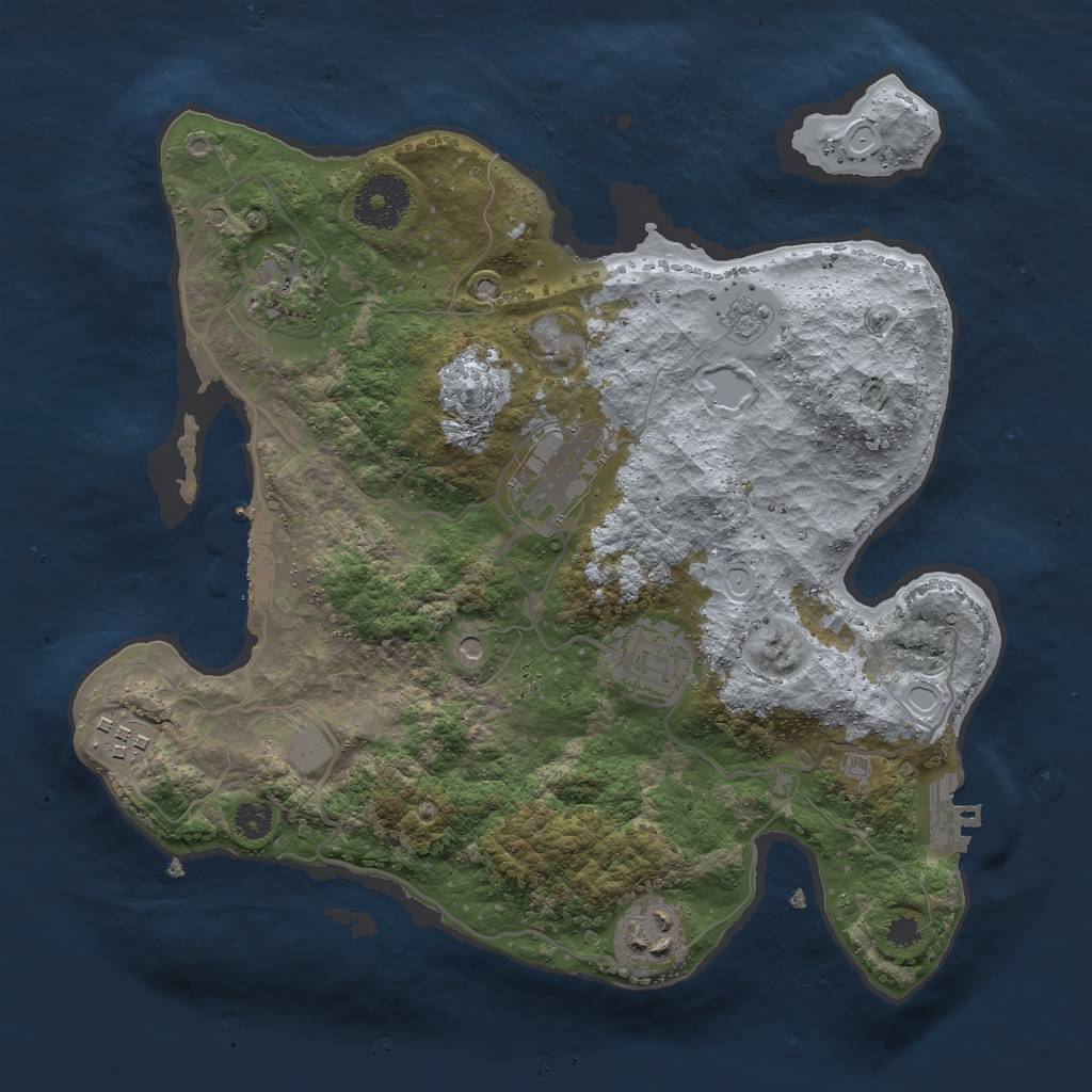 Rust Map: Procedural Map, Size: 3000, Seed: 8013946, 14 Monuments