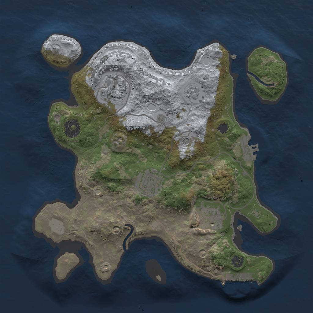 Rust Map: Procedural Map, Size: 2668, Seed: 353, 12 Monuments