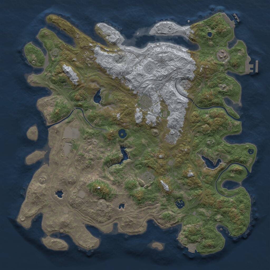 Rust Map: Procedural Map, Size: 4550, Seed: 1999999998, 14 Monuments