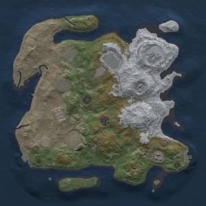 Thumbnail Rust Map: Procedural Map, Size: 3500, Seed: 2006719135, 16 Monuments