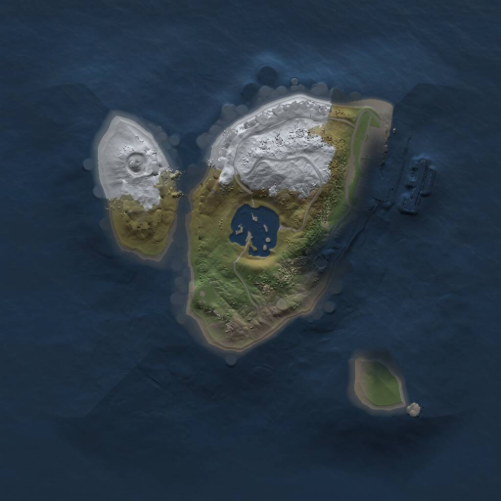 Rust Map: Procedural Map, Size: 1500, Seed: 454383824, 3 Monuments