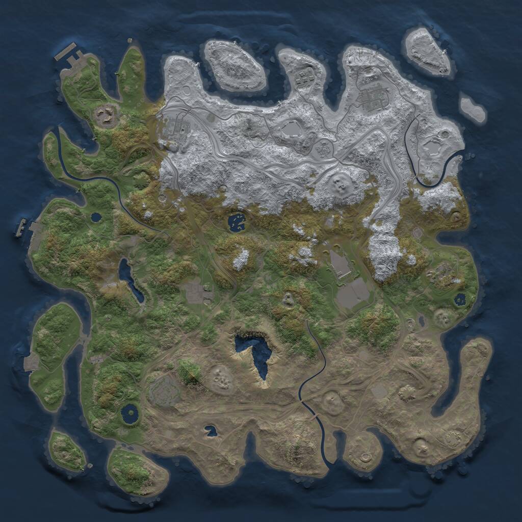 Rust Map: Procedural Map, Size: 4250, Seed: 34196022, 15 Monuments