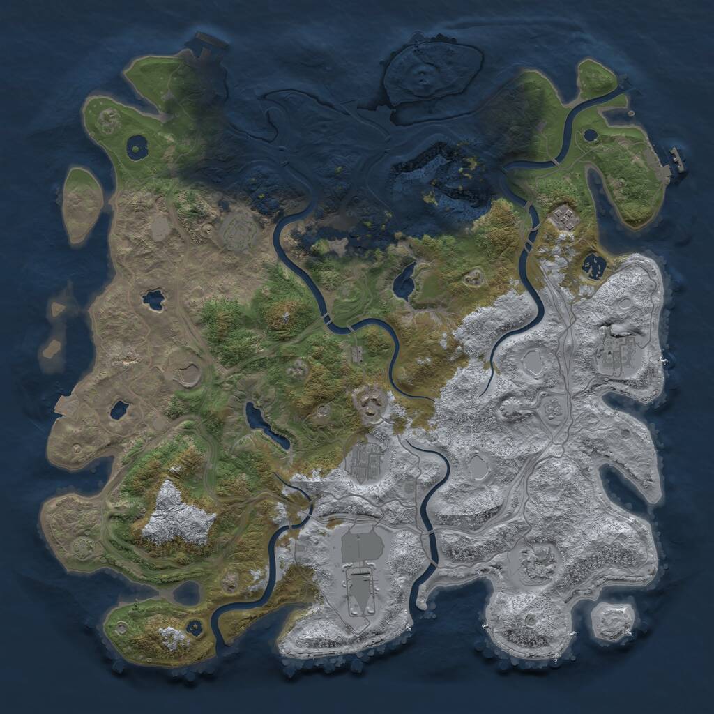 Rust Map: Procedural Map, Size: 4500, Seed: 183580004, 16 Monuments