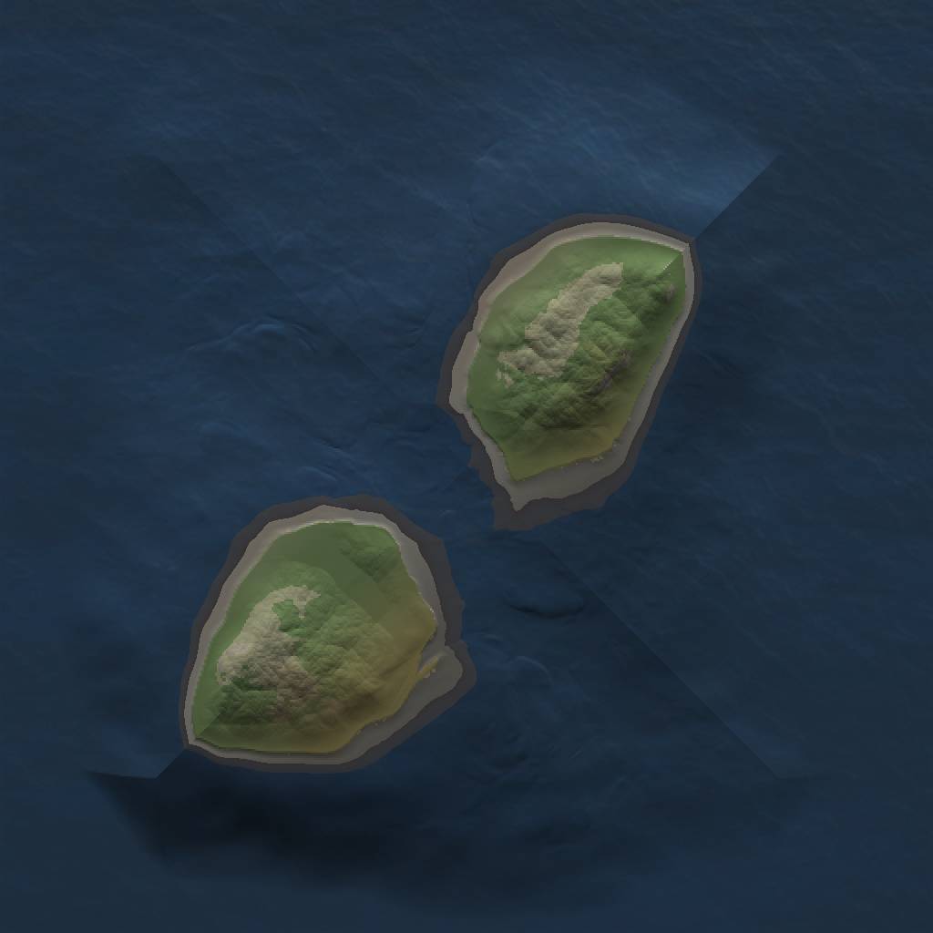 Rust Map: Barren, Size: 1000, Seed: 55634322, 2 Monuments