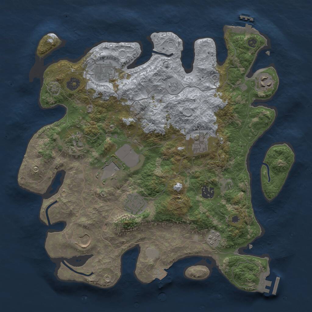 Rust Map: Procedural Map, Size: 3500, Seed: 15179, 15 Monuments