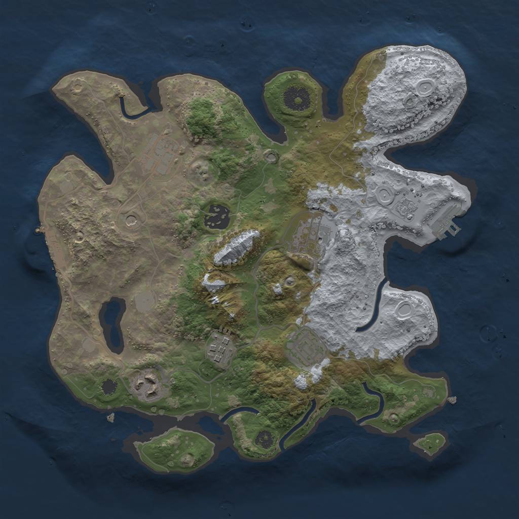 Rust Map: Procedural Map, Size: 3000, Seed: 228154632, 15 Monuments