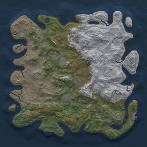 Thumbnail Rust Map: Procedural Map, Size: 4500, Seed: 1725806342, 19 Monuments