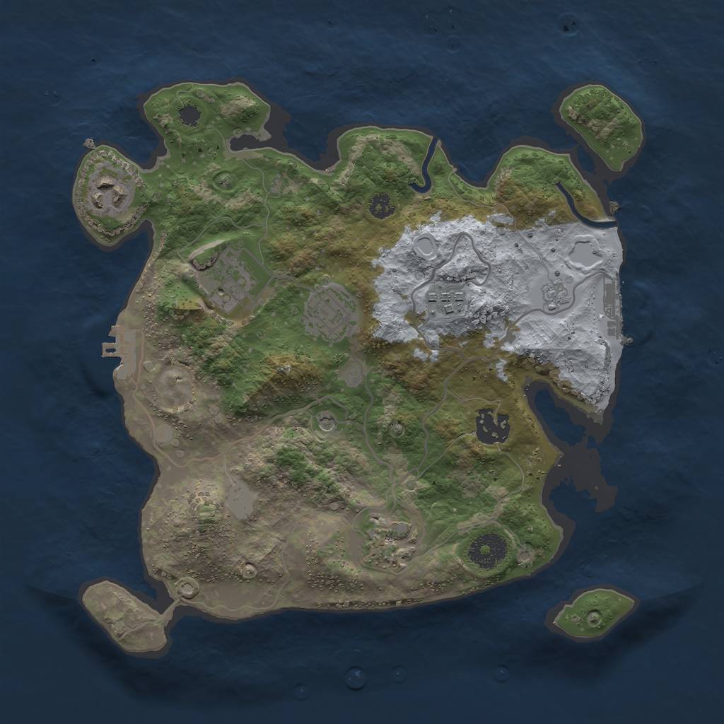 Rust Map: Procedural Map, Size: 3000, Seed: 183503067, 15 Monuments