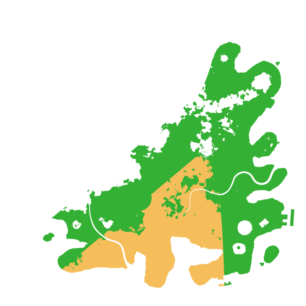 Biome Rust Map: Procedural Map, Size: 3700, Seed: 629443597