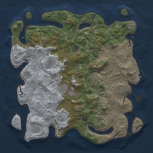 Thumbnail Rust Map: Procedural Map, Size: 4300, Seed: 658247, 20 Monuments