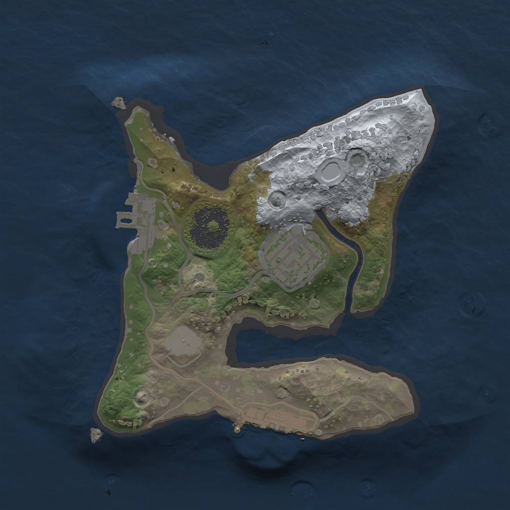 Rust Map: Procedural Map, Size: 1850, Seed: 1169514706, 8 Monuments