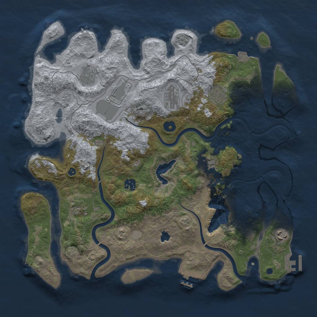 Rust Map: Procedural Map, Size: 4000, Seed: 74371434, 15 Monuments