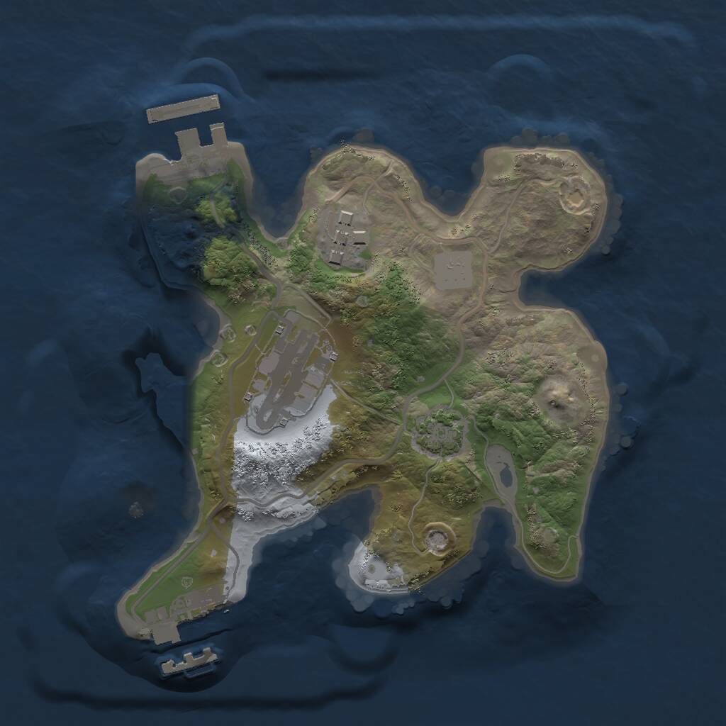 Rust Map: Procedural Map, Size: 2000, Seed: 2015668566, 6 Monuments