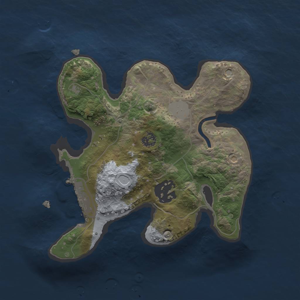 Rust Map: Procedural Map, Size: 2000, Seed: 2015668566, 7 Monuments