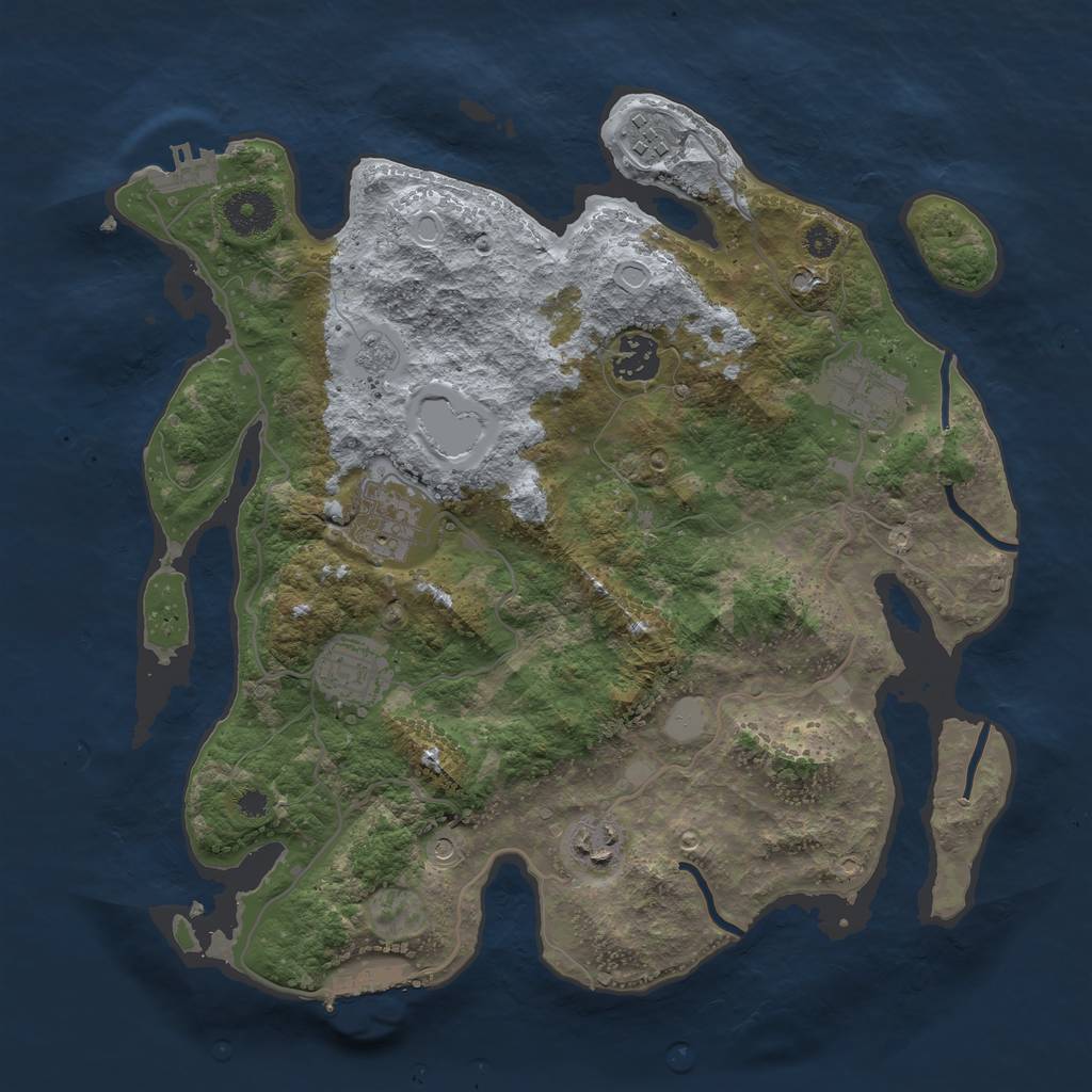 Rust Map: Procedural Map, Size: 3400, Seed: 978901170, 15 Monuments