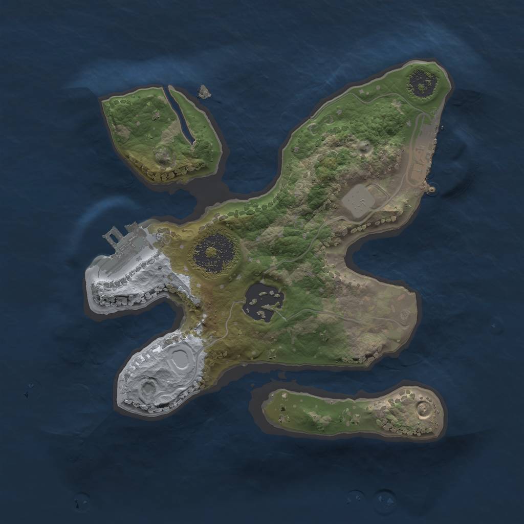 Rust Map: Procedural Map, Size: 2000, Seed: 123121, 8 Monuments