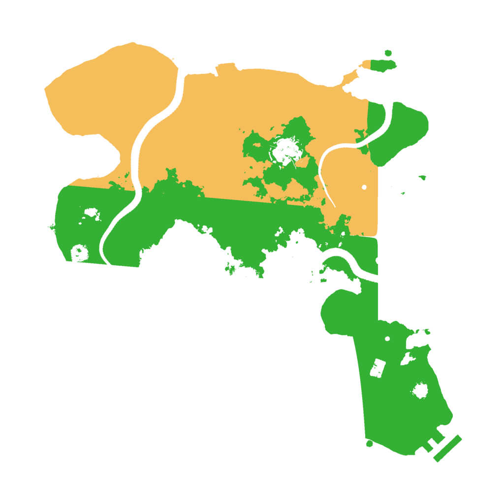 Biome Rust Map: Procedural Map, Size: 3000, Seed: 136654