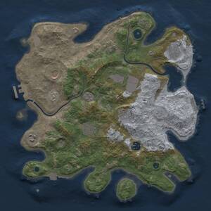 Thumbnail Rust Map: Procedural Map, Size: 3500, Seed: 1925705968, 15 Monuments