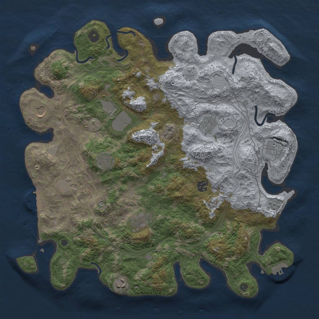 Rust Map: Procedural Map, Size: 4250, Seed: 1668460655, 19 Monuments