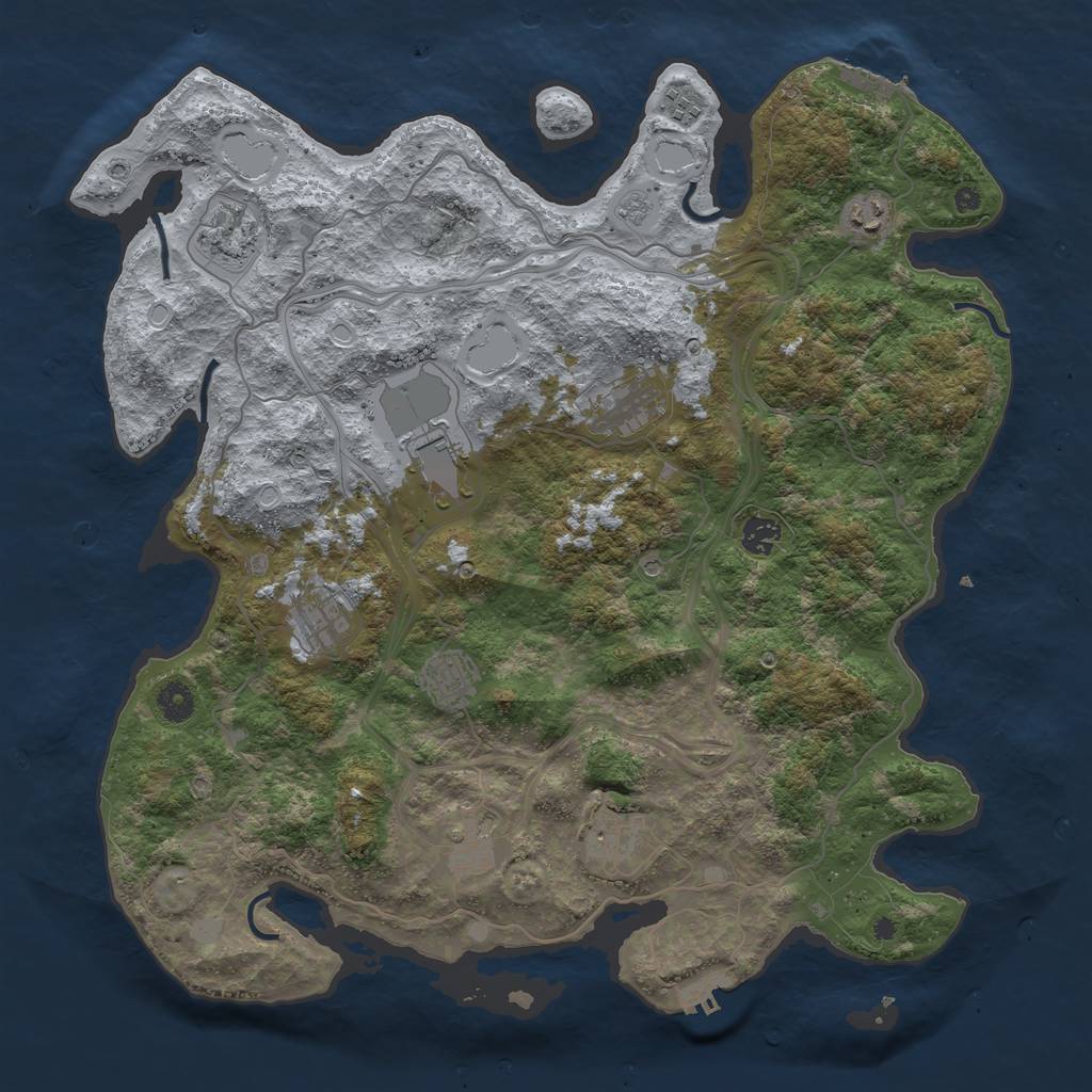 Rust Map: Procedural Map, Size: 4250, Seed: 1671047771, 19 Monuments