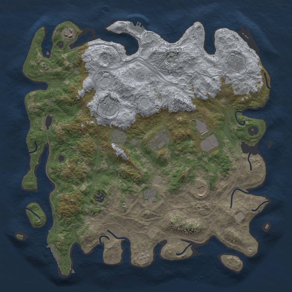 Rust Map: Procedural Map, Size: 4250, Seed: 19346195, 19 Monuments